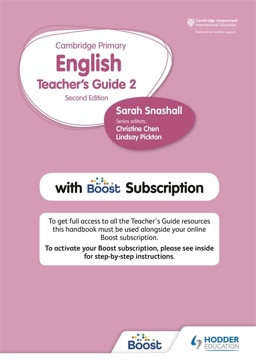 Book cover image for Cambridge Primary English Teacher's Guide Stage 2 with Boost Subscription Second Edition ISBN: 9781398300545